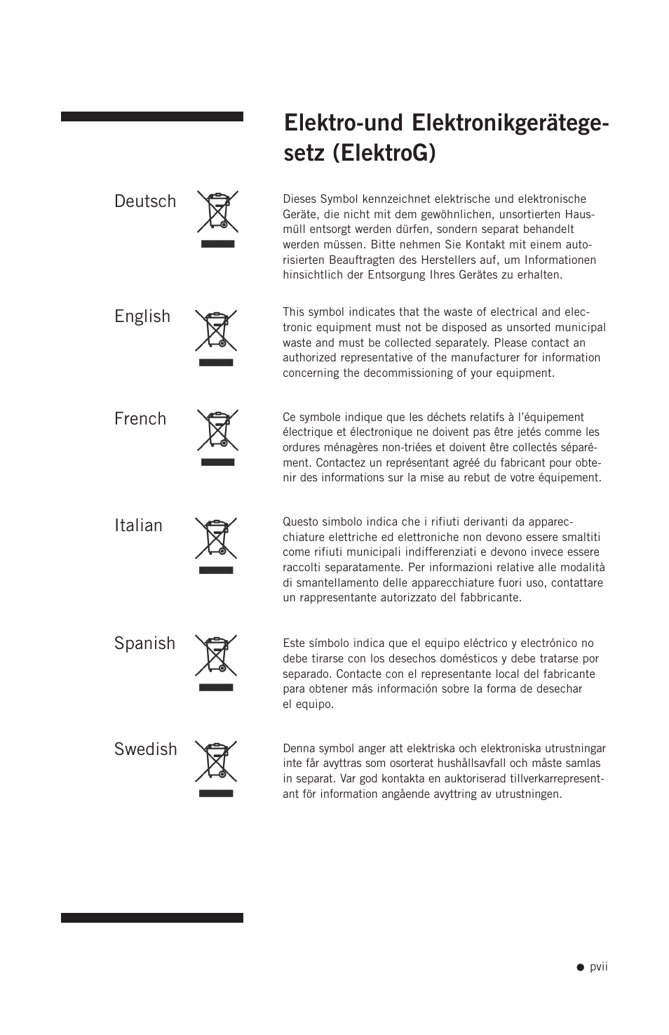 Elektro-und elektronikgerätege- setz (elektrog) | Hoefer CF1000 User Manual | Page 8 / 15