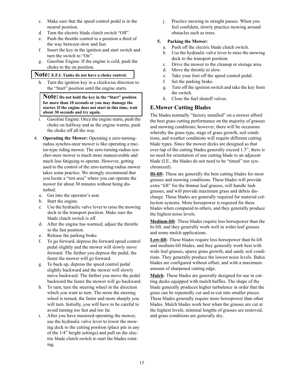 Cub Cadet THE TANK S7237 User Manual | Page 15 / 32