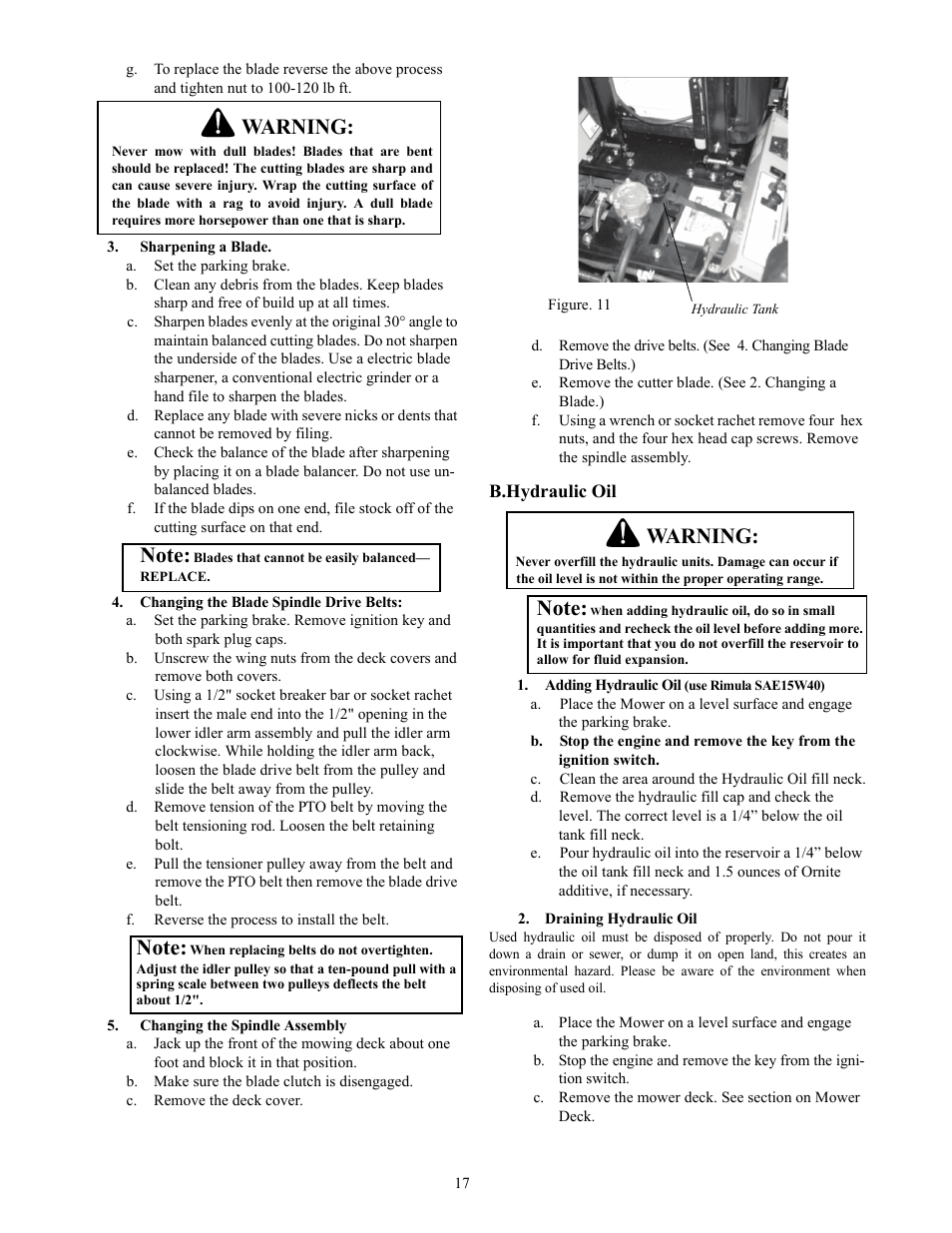 Warning | Cub Cadet THE TANK S7237 User Manual | Page 17 / 32