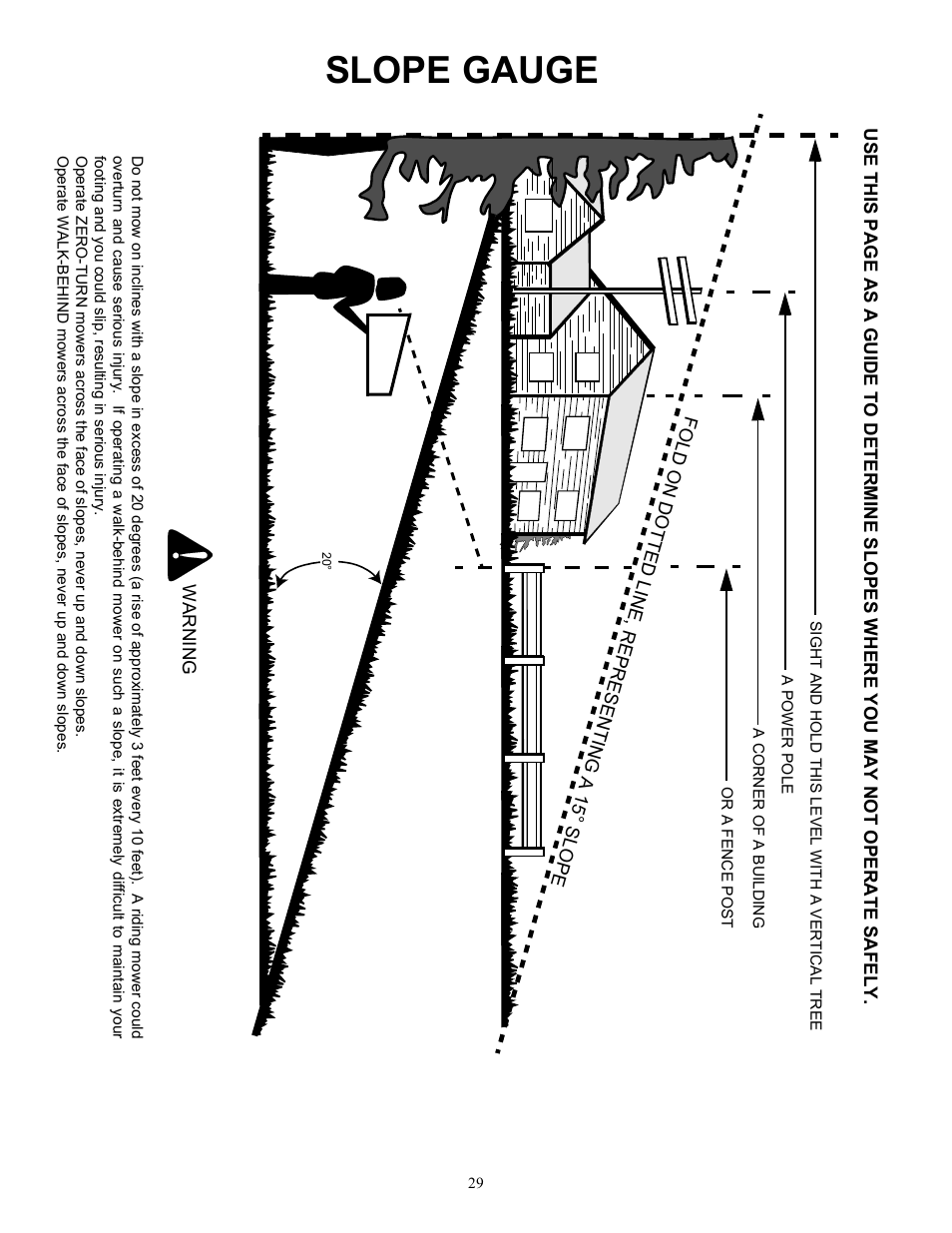 Slope gauge | Cub Cadet THE TANK S7237 User Manual | Page 29 / 32