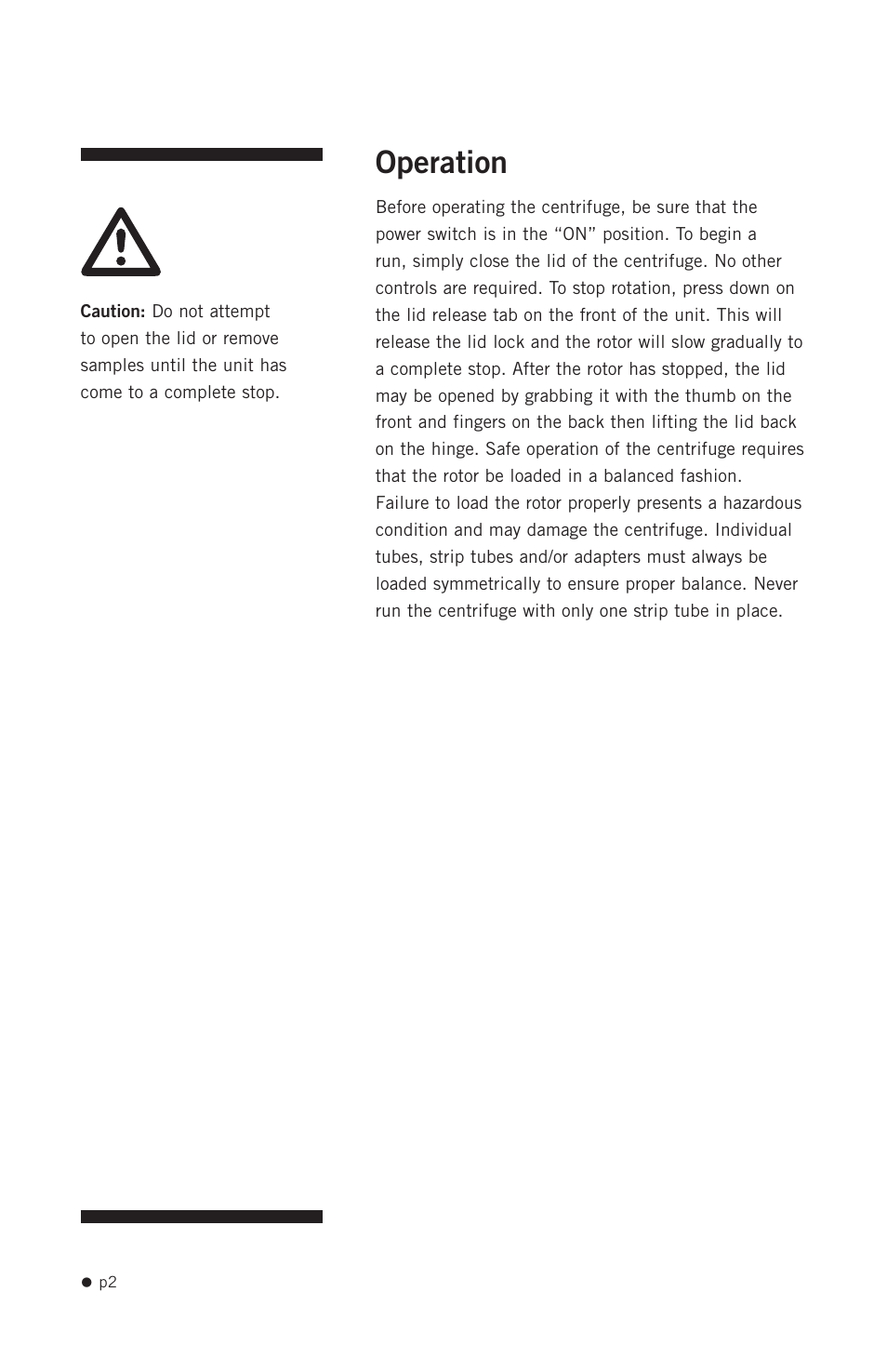 Operation | Hoefer CF1000 User Manual | Page 12 / 15