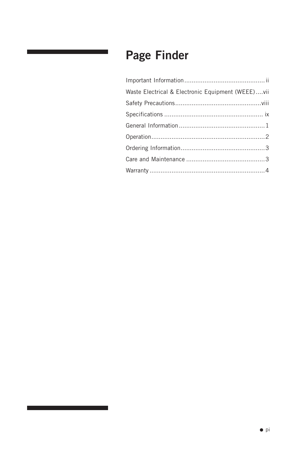 Page finder | Hoefer CF1000 User Manual | Page 2 / 15