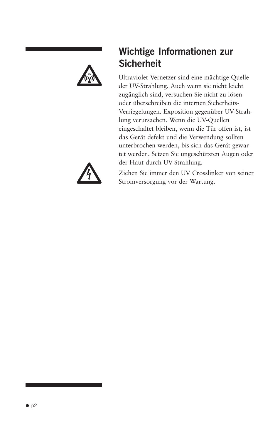 Wichtige informationen zur sicherheit | Hoefer UVC5000 User Manual | Page 11 / 25