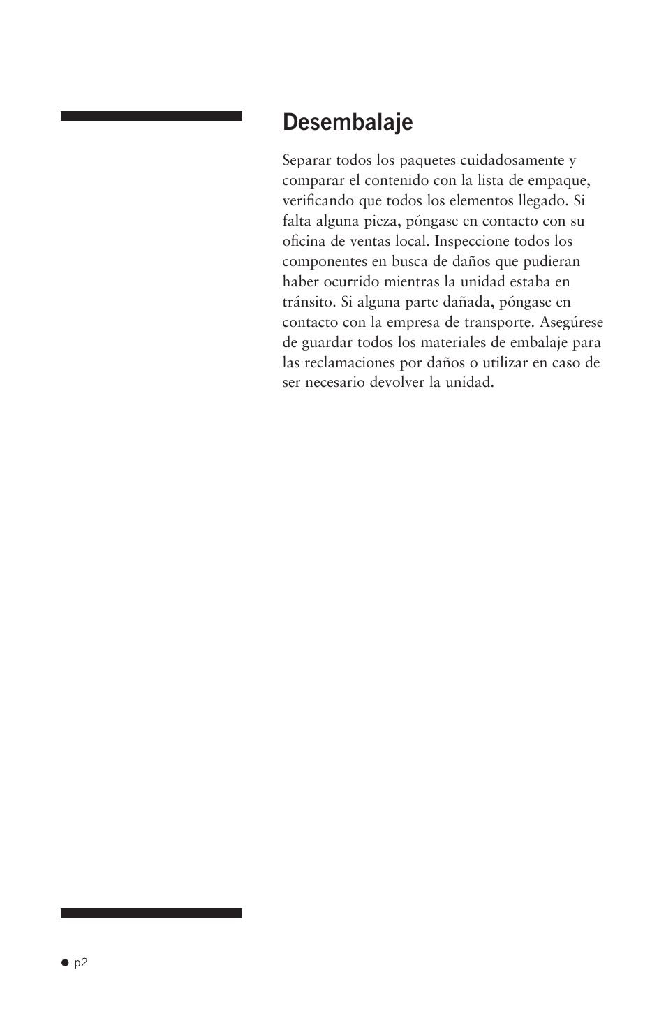 Desembalaje | Hoefer UVC500 User Manual | Page 11 / 24