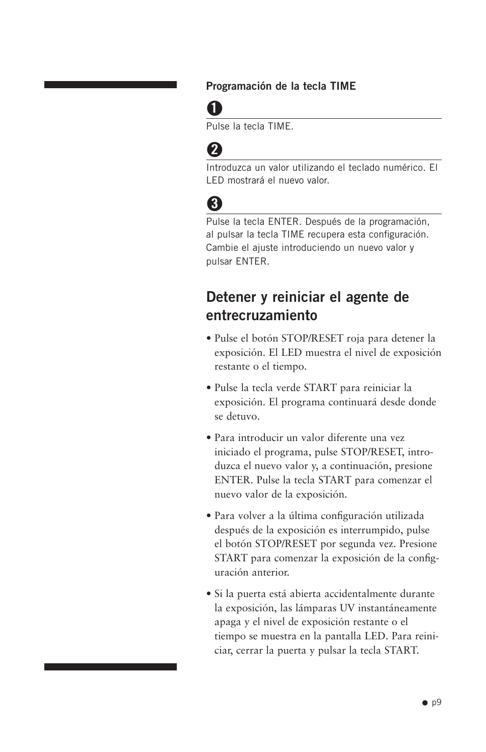 Detener y reiniciar el agente de entrecruzamiento | Hoefer UVC500 User Manual | Page 18 / 24