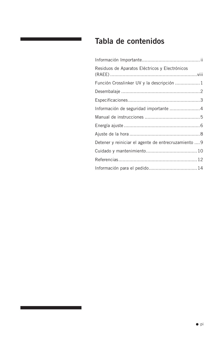 Hoefer UVC500 User Manual | Page 2 / 24