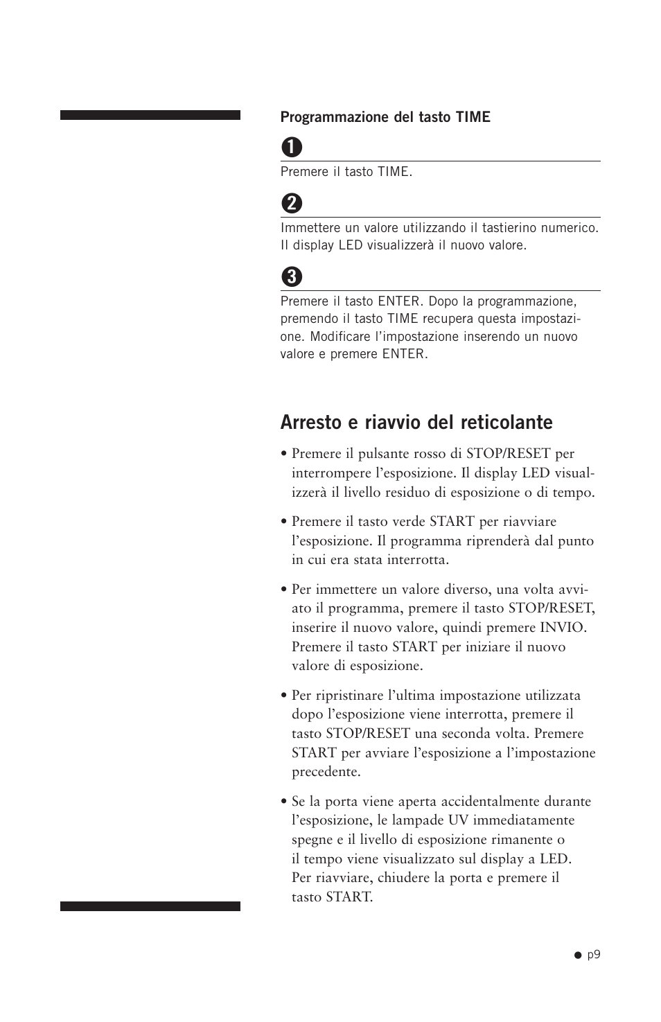 Arresto e riavvio del reticolante | Hoefer UVC500 User Manual | Page 18 / 24