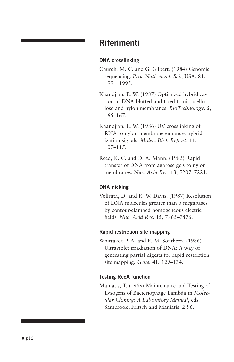 Riferimenti | Hoefer UVC500 User Manual | Page 21 / 24