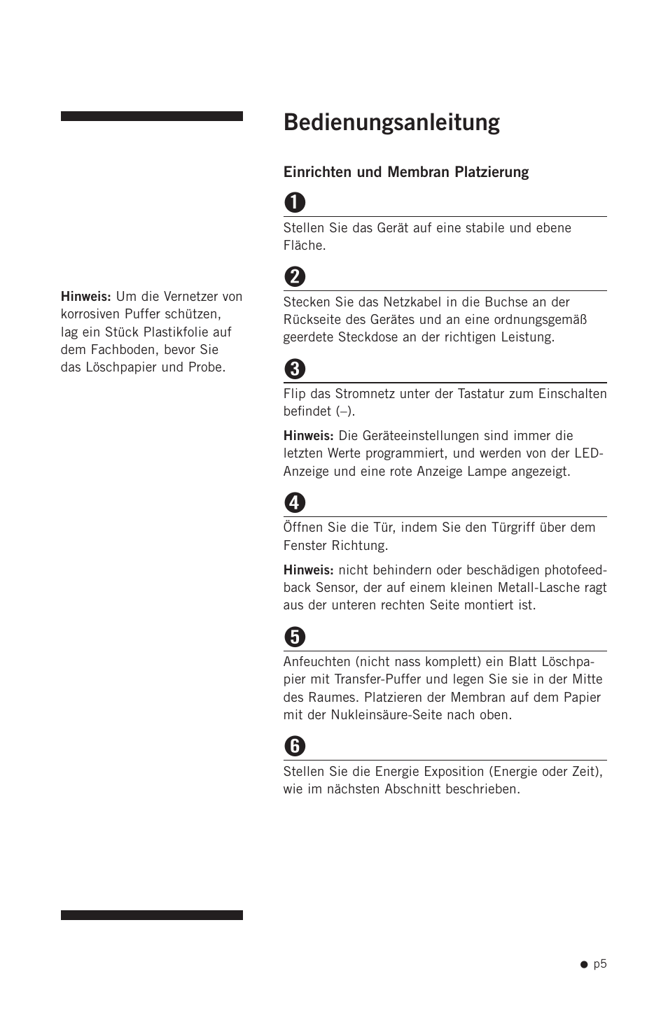 Bedienungsanleitung | Hoefer UVC500 User Manual | Page 14 / 24