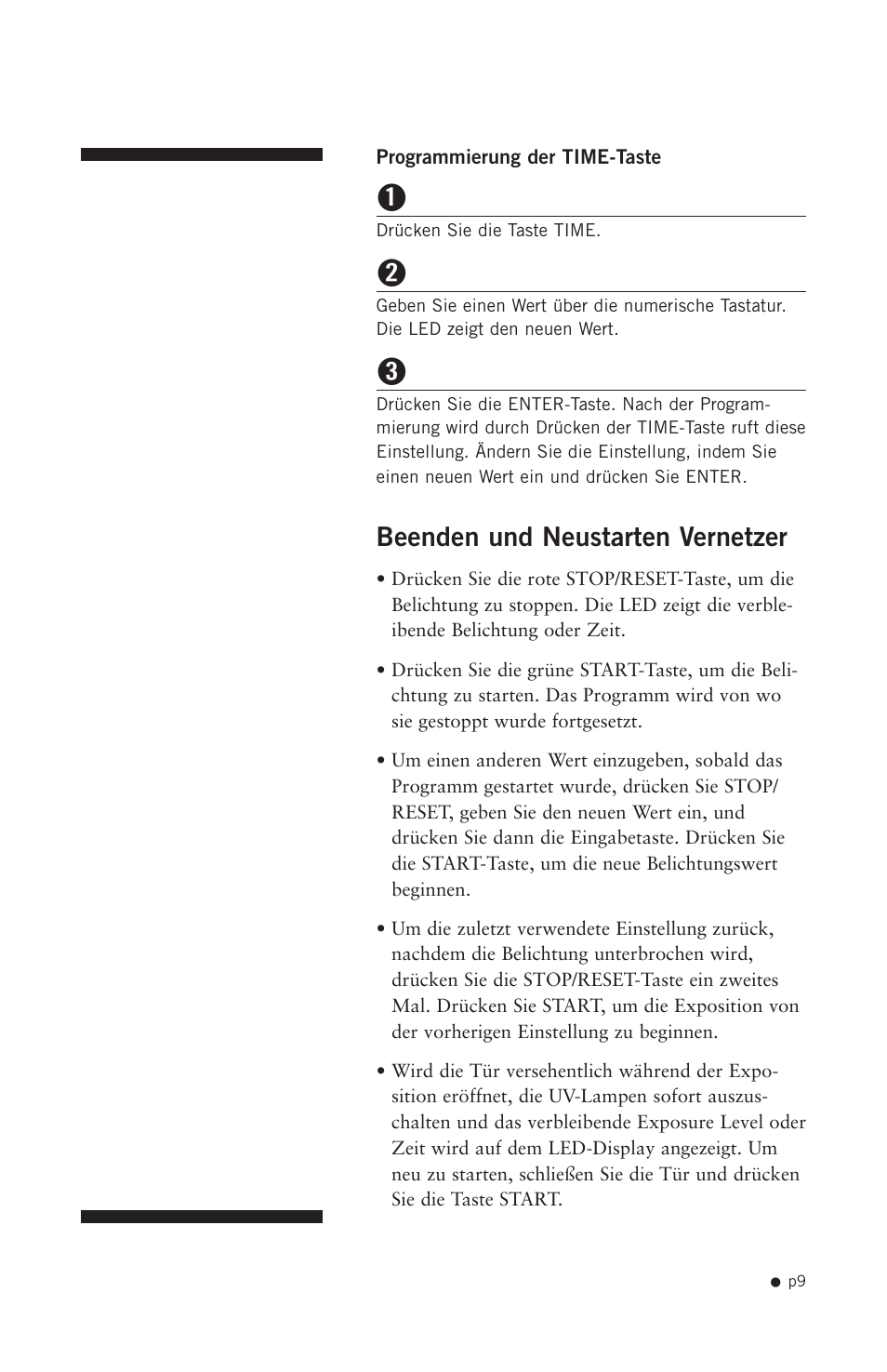 Beenden und neustarten vernetzer | Hoefer UVC500 User Manual | Page 18 / 24
