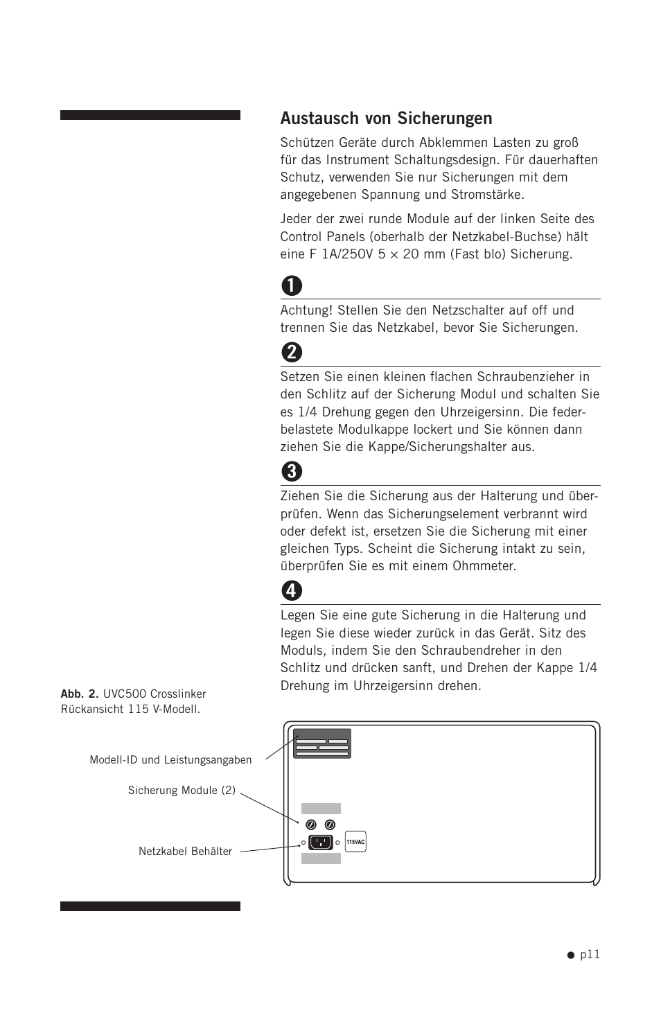 Hoefer UVC500 User Manual | Page 20 / 24