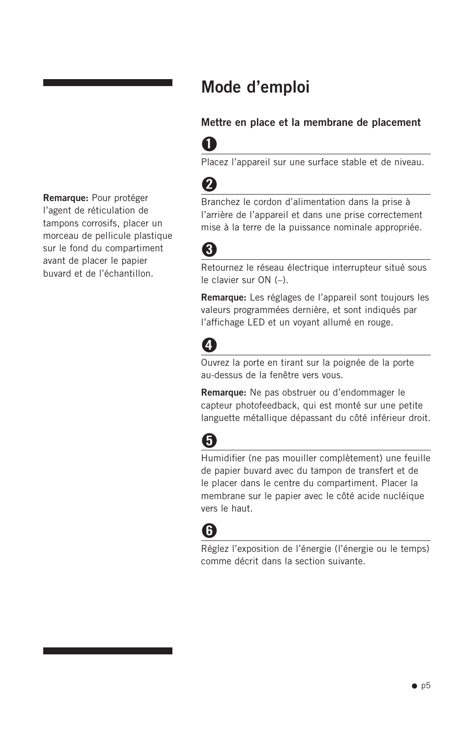 Mode d’emploi | Hoefer UVC500 User Manual | Page 14 / 24