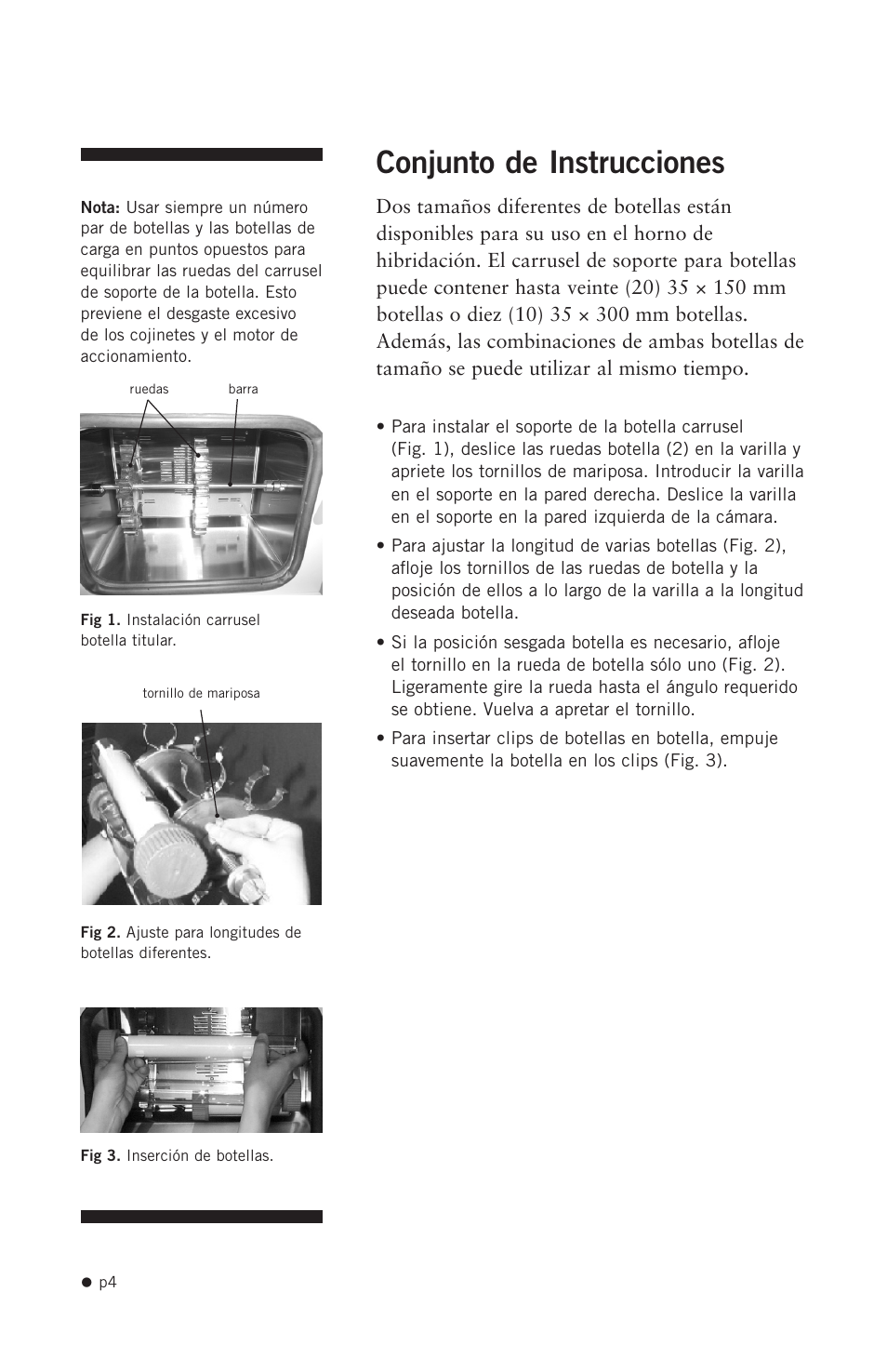 Conjunto de instrucciones | Hoefer HB1000 User Manual | Page 13 / 31