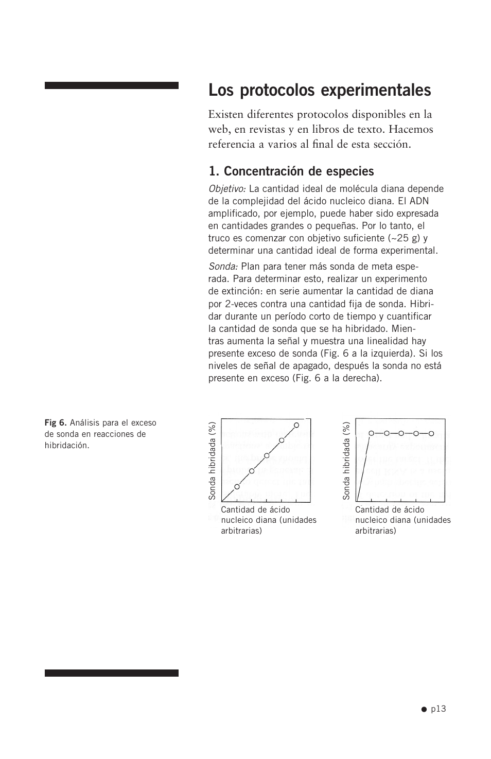 Los protocolos experimentales, Concentración de especies | Hoefer HB1000 User Manual | Page 22 / 31