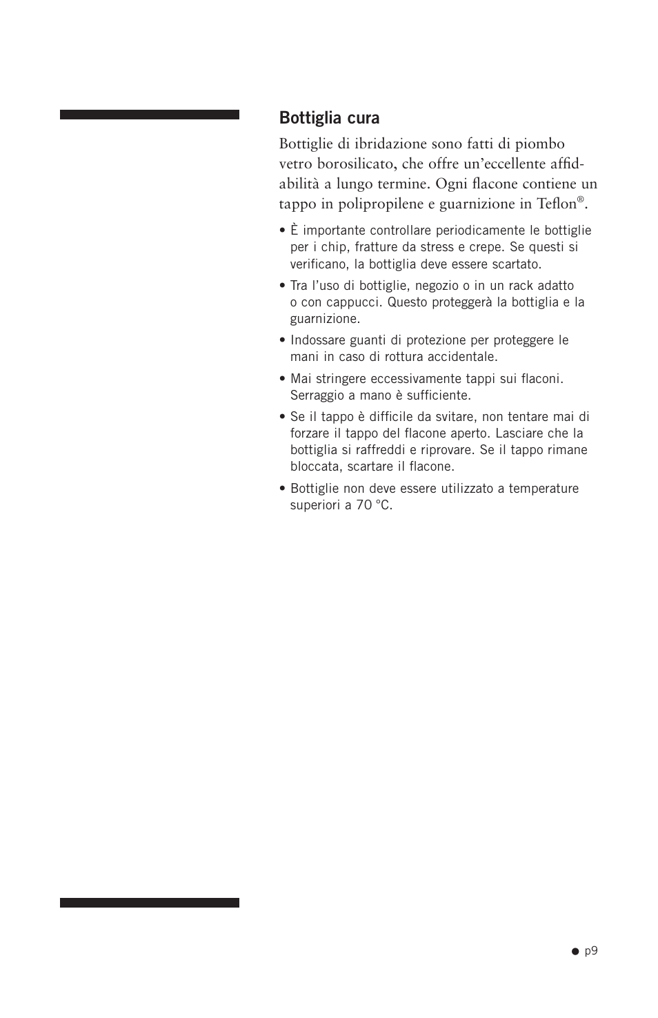Bottiglia cura | Hoefer HB1000 User Manual | Page 18 / 31