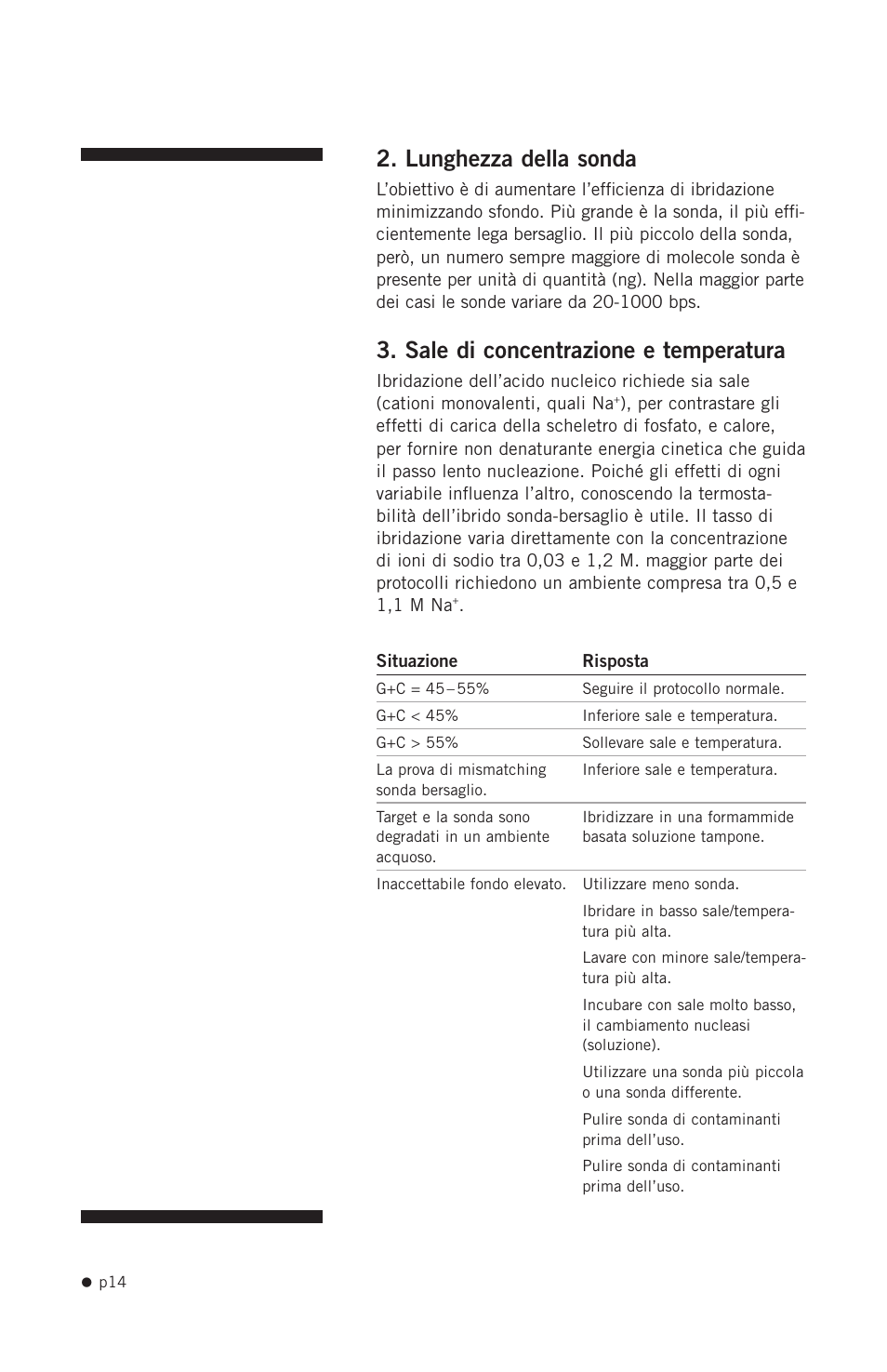 Lunghezza della sonda, Sale di concentrazione e temperatura | Hoefer HB1000 User Manual | Page 23 / 31