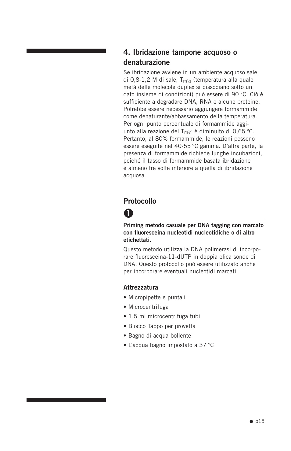 Ibridazione tampone acquoso o denaturazione, Protocollo | Hoefer HB1000 User Manual | Page 24 / 31
