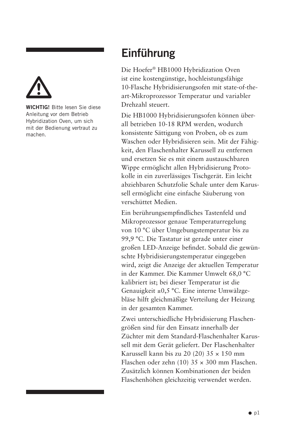 Einführung | Hoefer HB1000 User Manual | Page 10 / 31