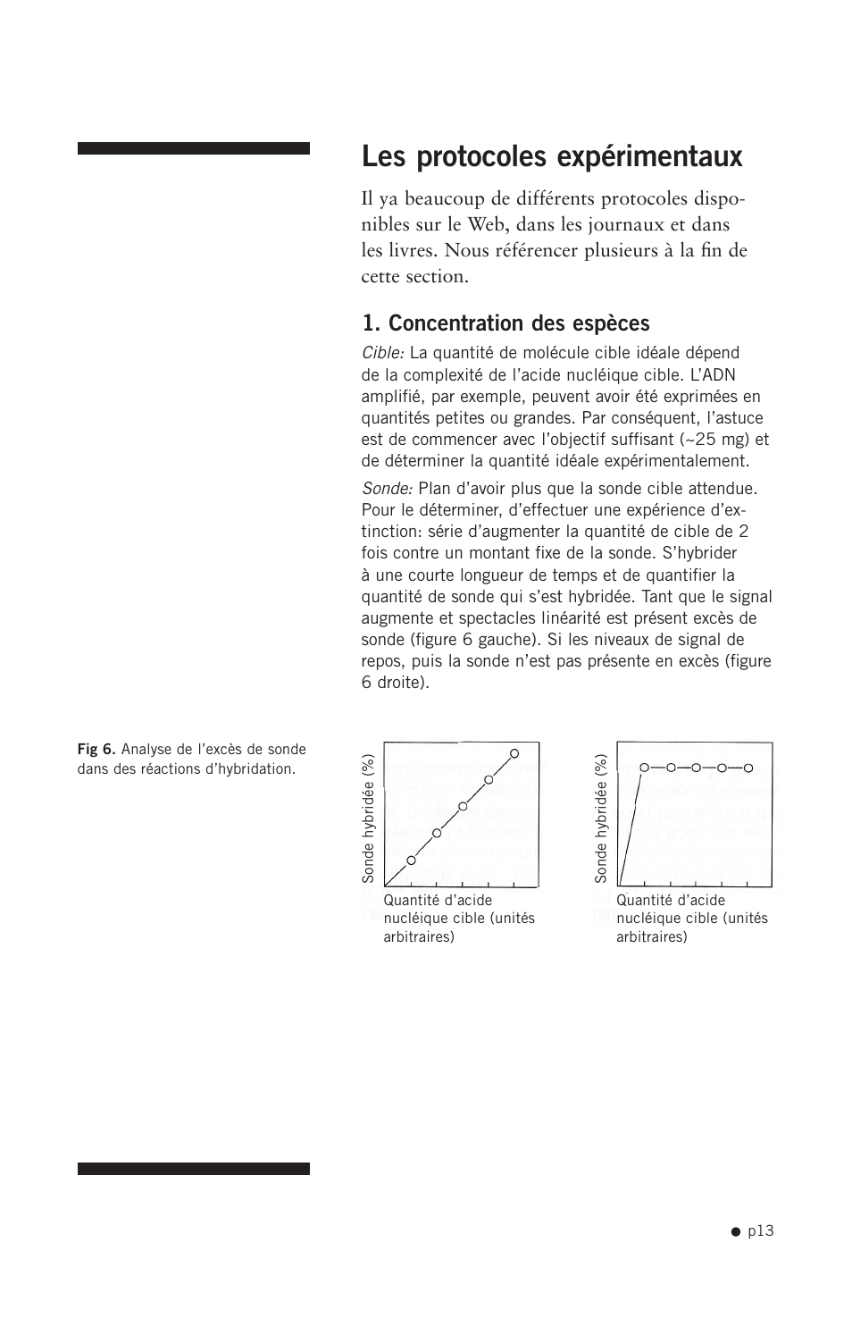 Les protocoles expérimentaux, Concentration des espèces | Hoefer HB1000 User Manual | Page 22 / 31