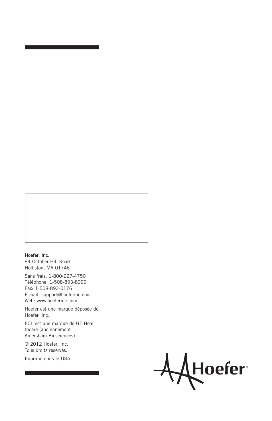 Hoefer HB1000 User Manual | Page 31 / 31