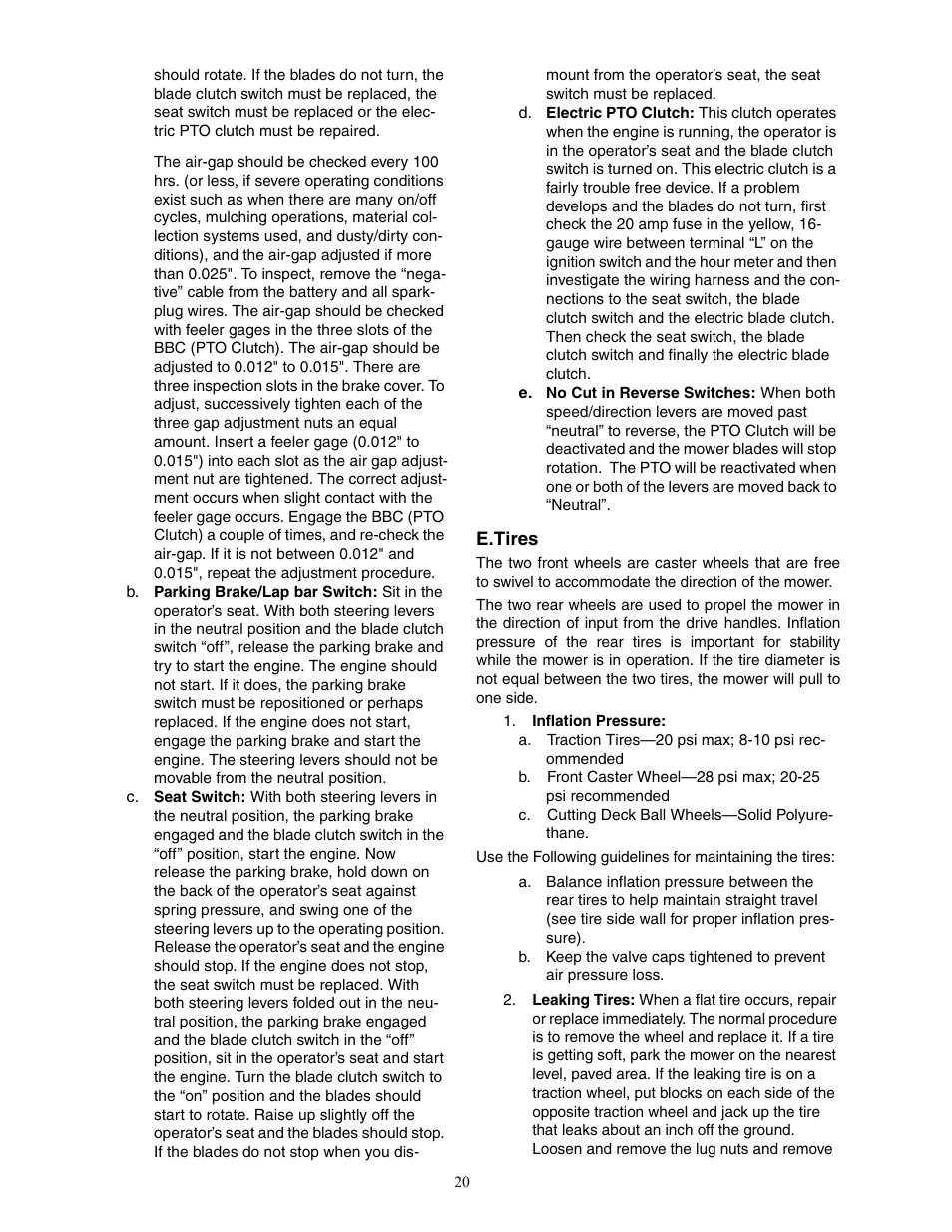 Cub Cadet 20HP Z-Force 44 User Manual | Page 20 / 32