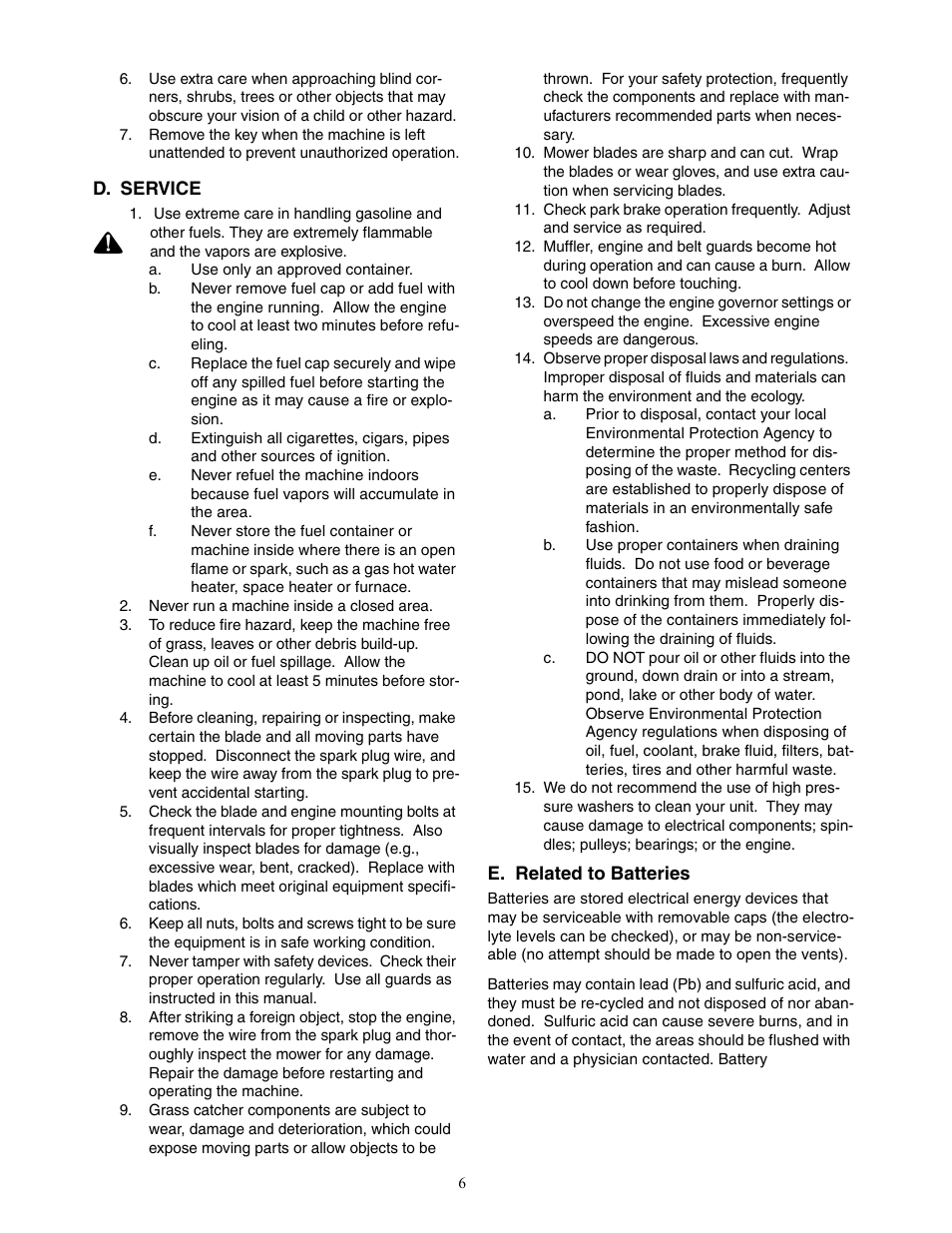 Cub Cadet 20HP Z-Force 44 User Manual | Page 6 / 32