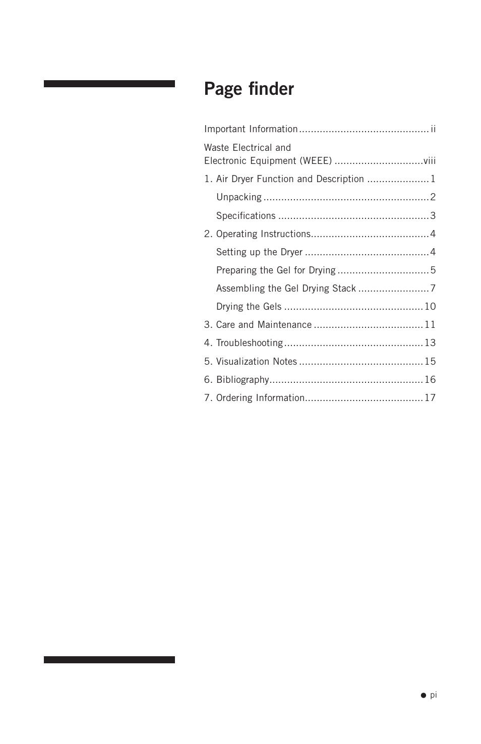 Page finder | Hoefer SE1200 User Manual | Page 2 / 27