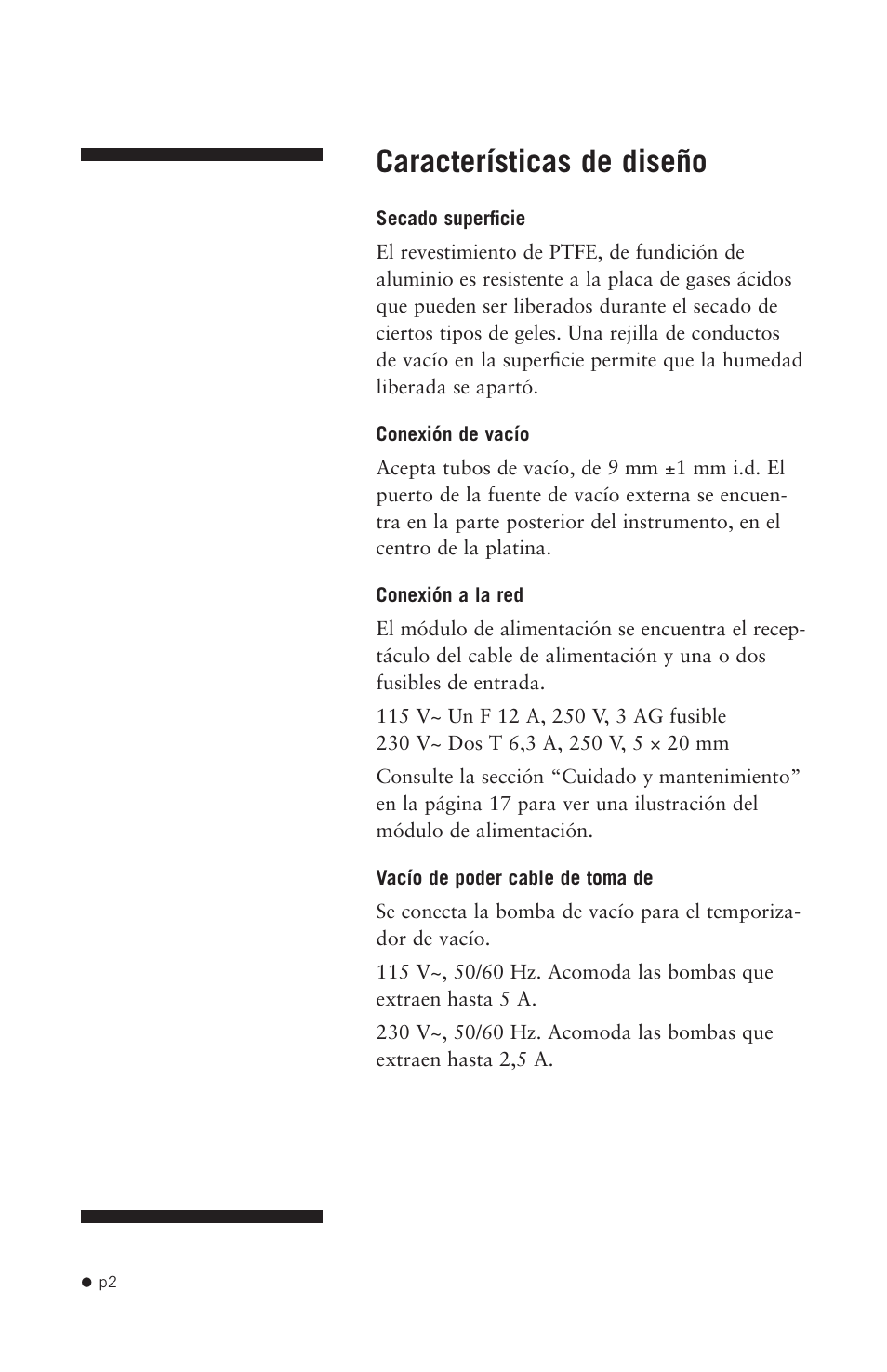 Características de diseño | Hoefer GD2000 User Manual | Page 10 / 30