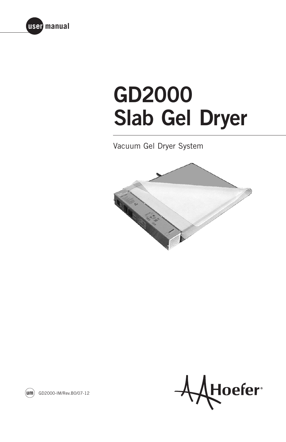 Hoefer GD2000 User Manual | 30 pages