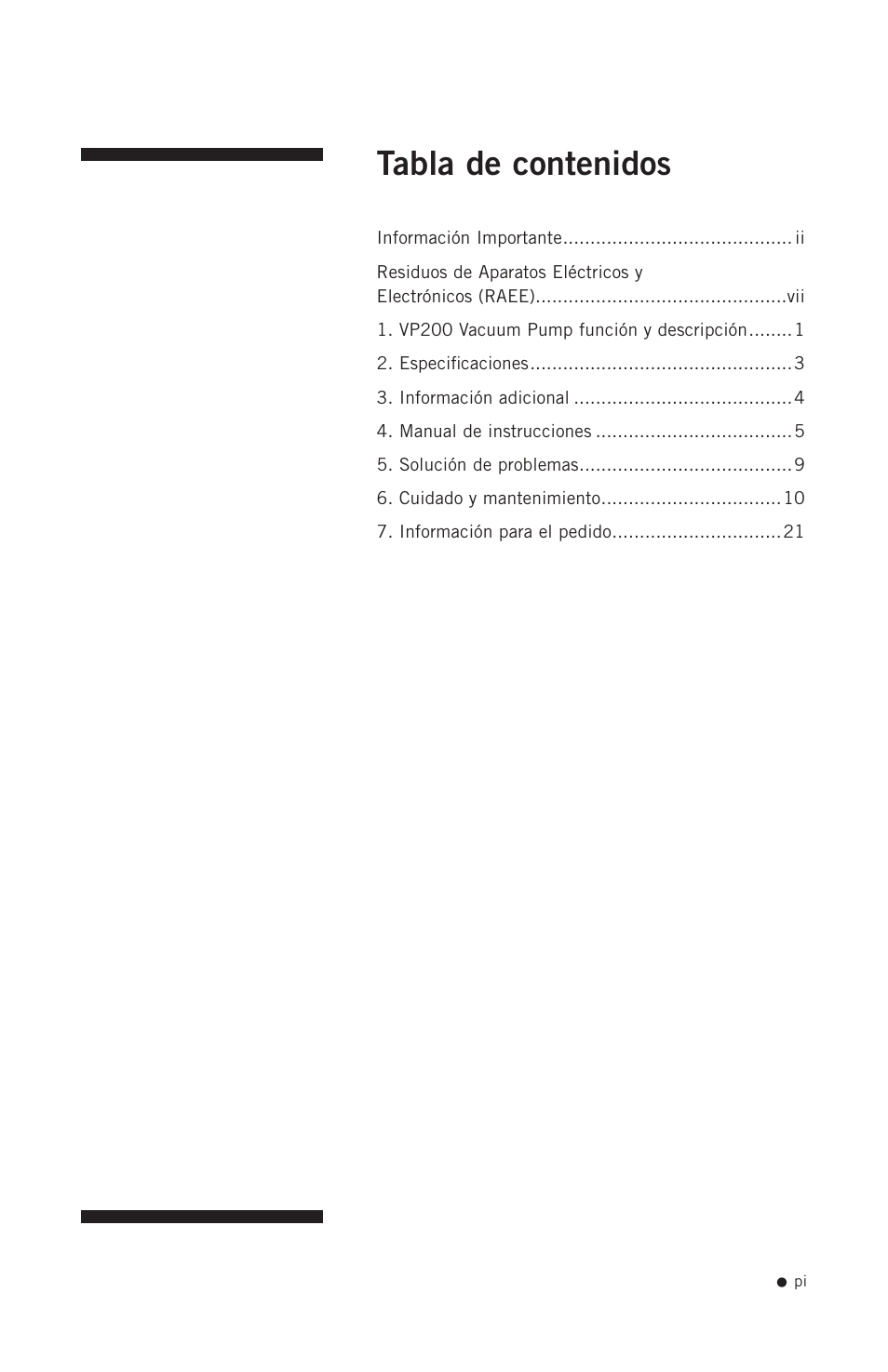 Hoefer VP200 User Manual | Page 2 / 30