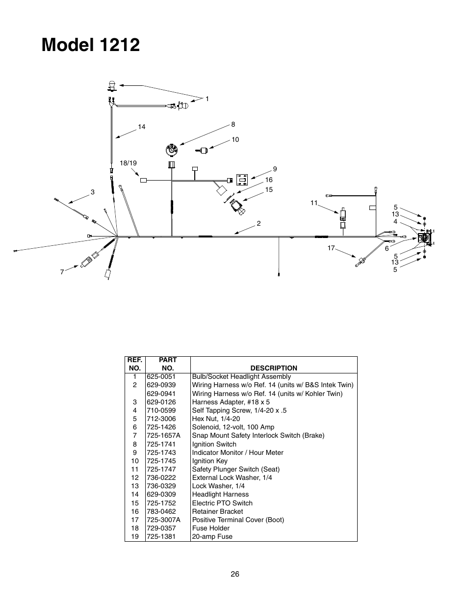 Model 1212 | Cub Cadet 1212 User Manual | Page 26 / 44