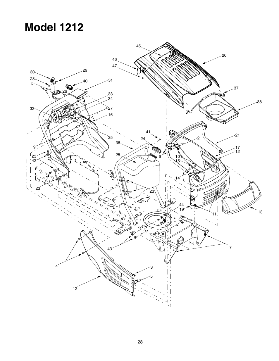 Model 1212 | Cub Cadet 1212 User Manual | Page 28 / 44