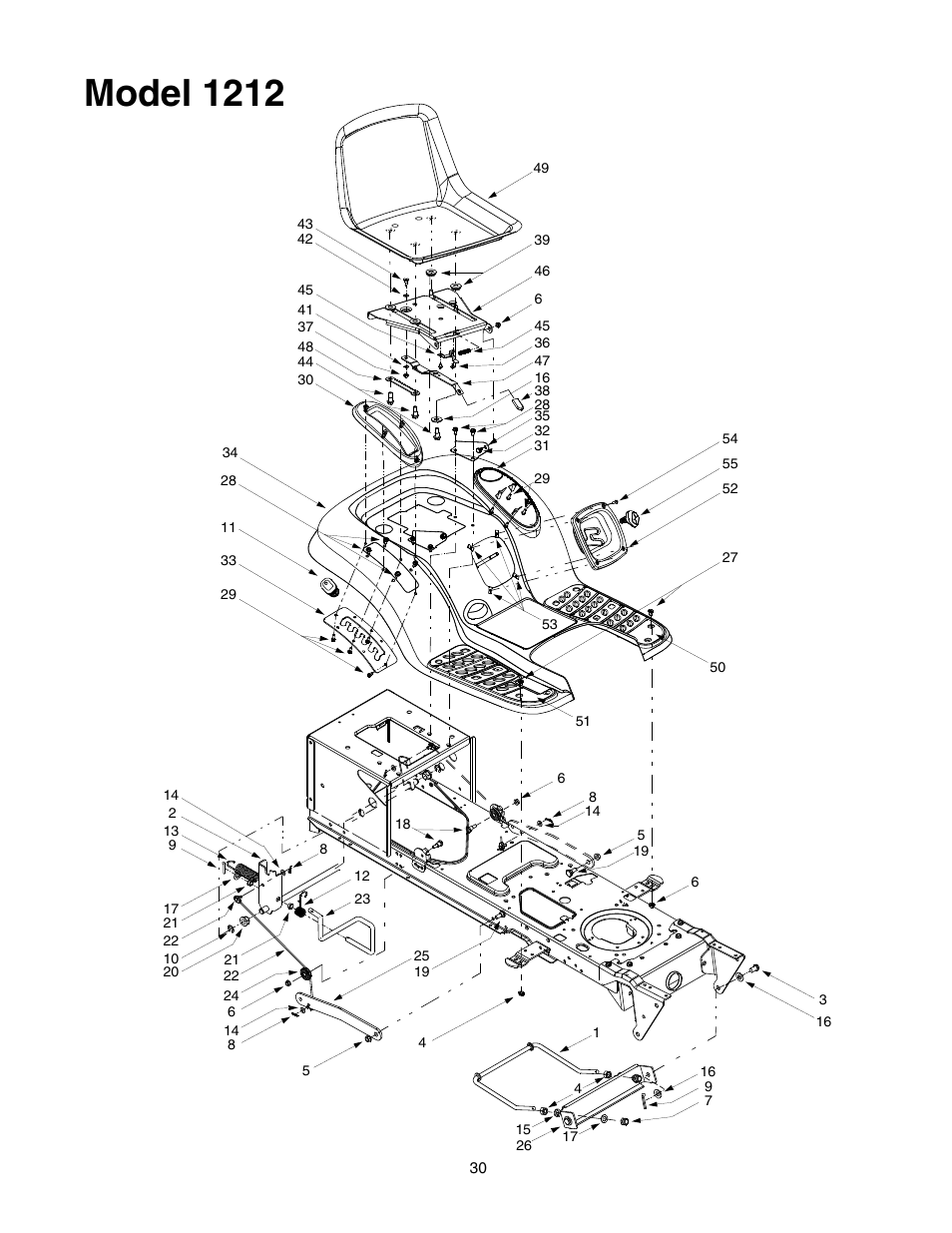 Model 1212 | Cub Cadet 1212 User Manual | Page 30 / 44