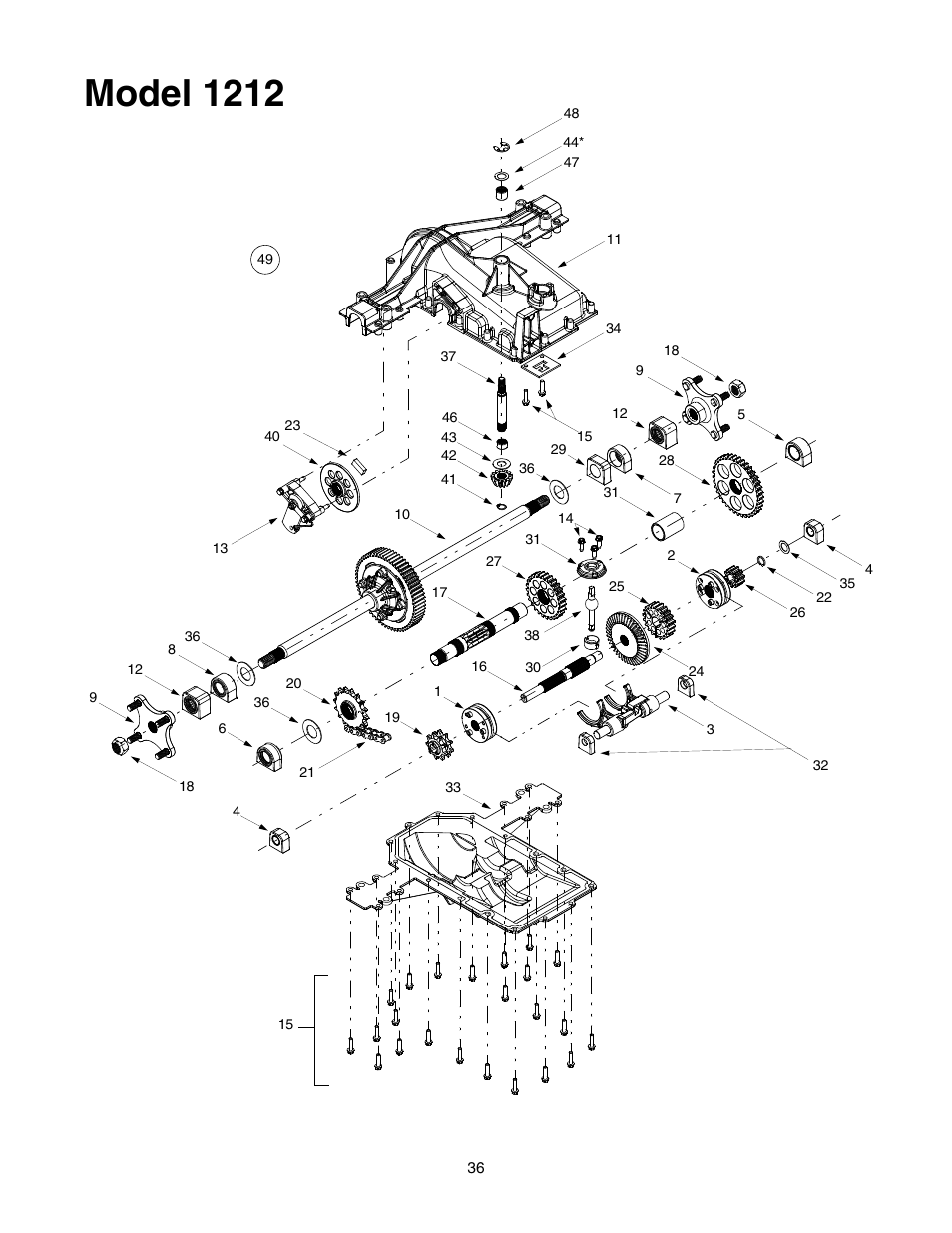 Model 1212 | Cub Cadet 1212 User Manual | Page 36 / 44