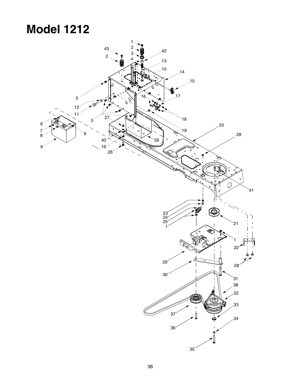 Model 1212 | Cub Cadet 1212 User Manual | Page 38 / 44