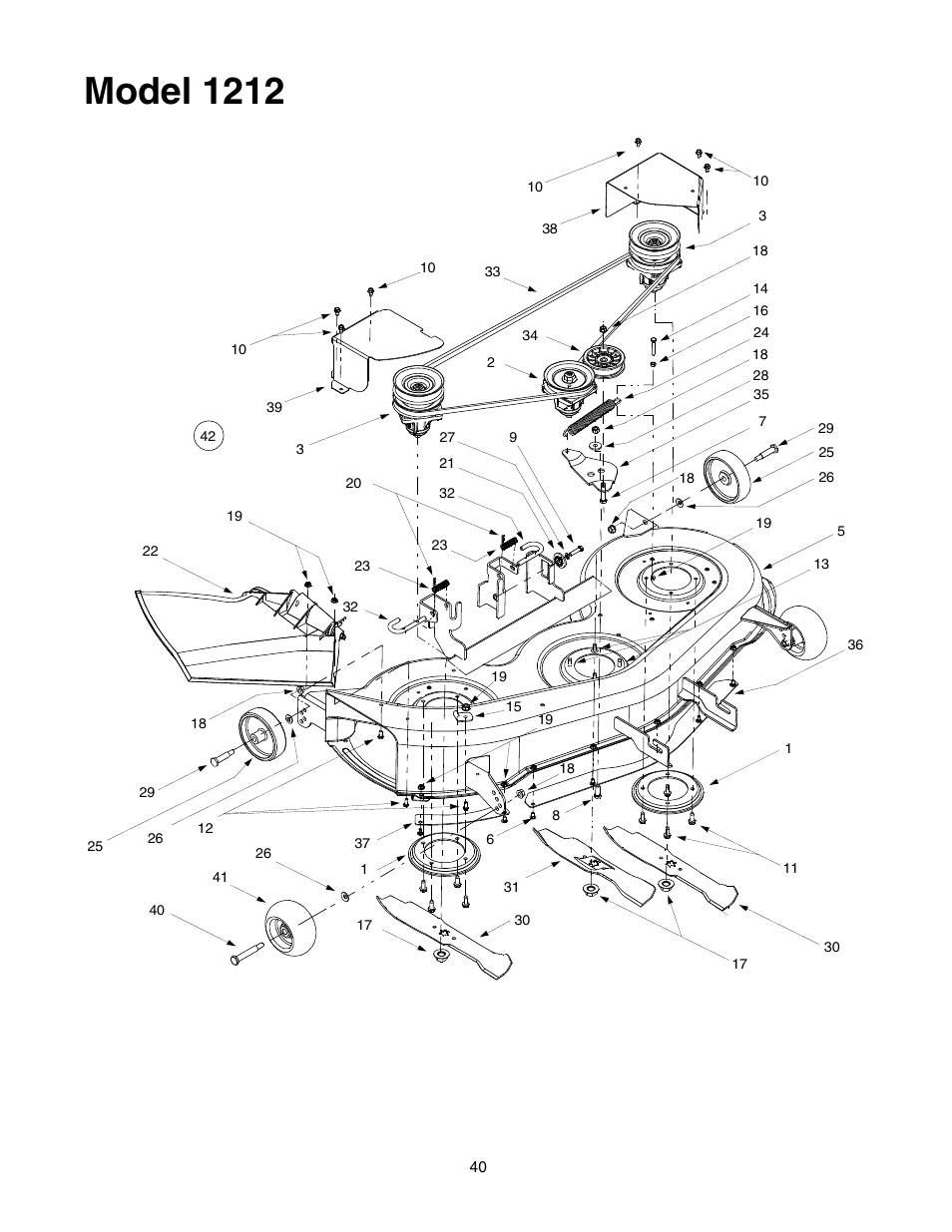 Model 1212 | Cub Cadet 1212 User Manual | Page 40 / 44