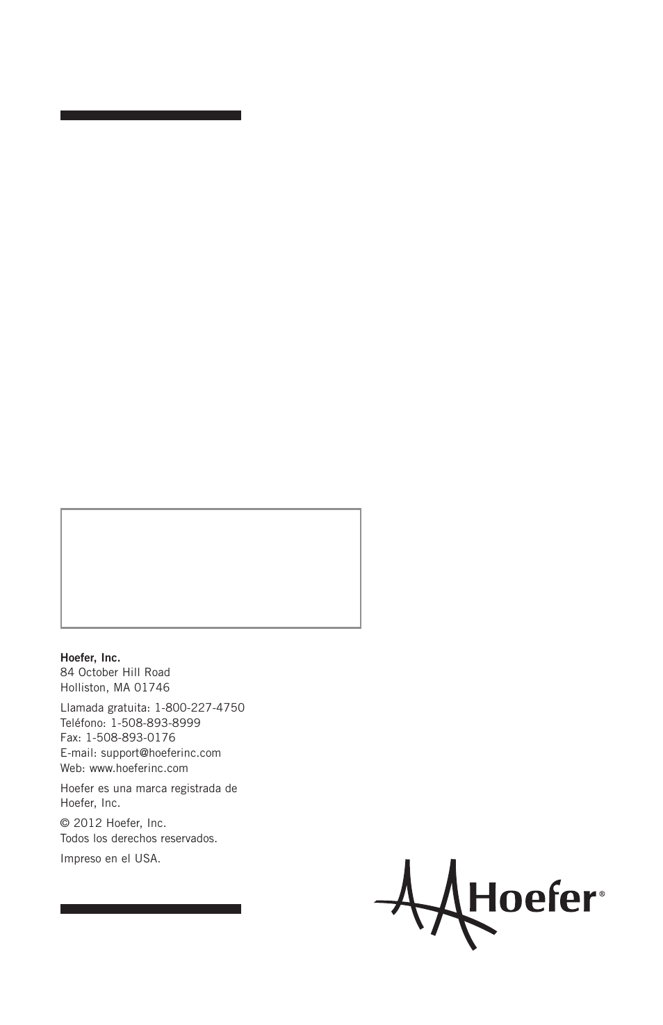 Hoefer RCB20-PLUS User Manual | Page 34 / 34