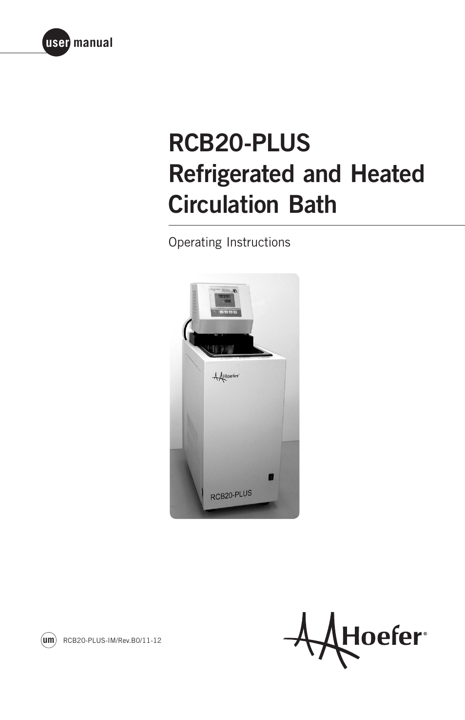 Hoefer RCB20-PLUS User Manual | 34 pages