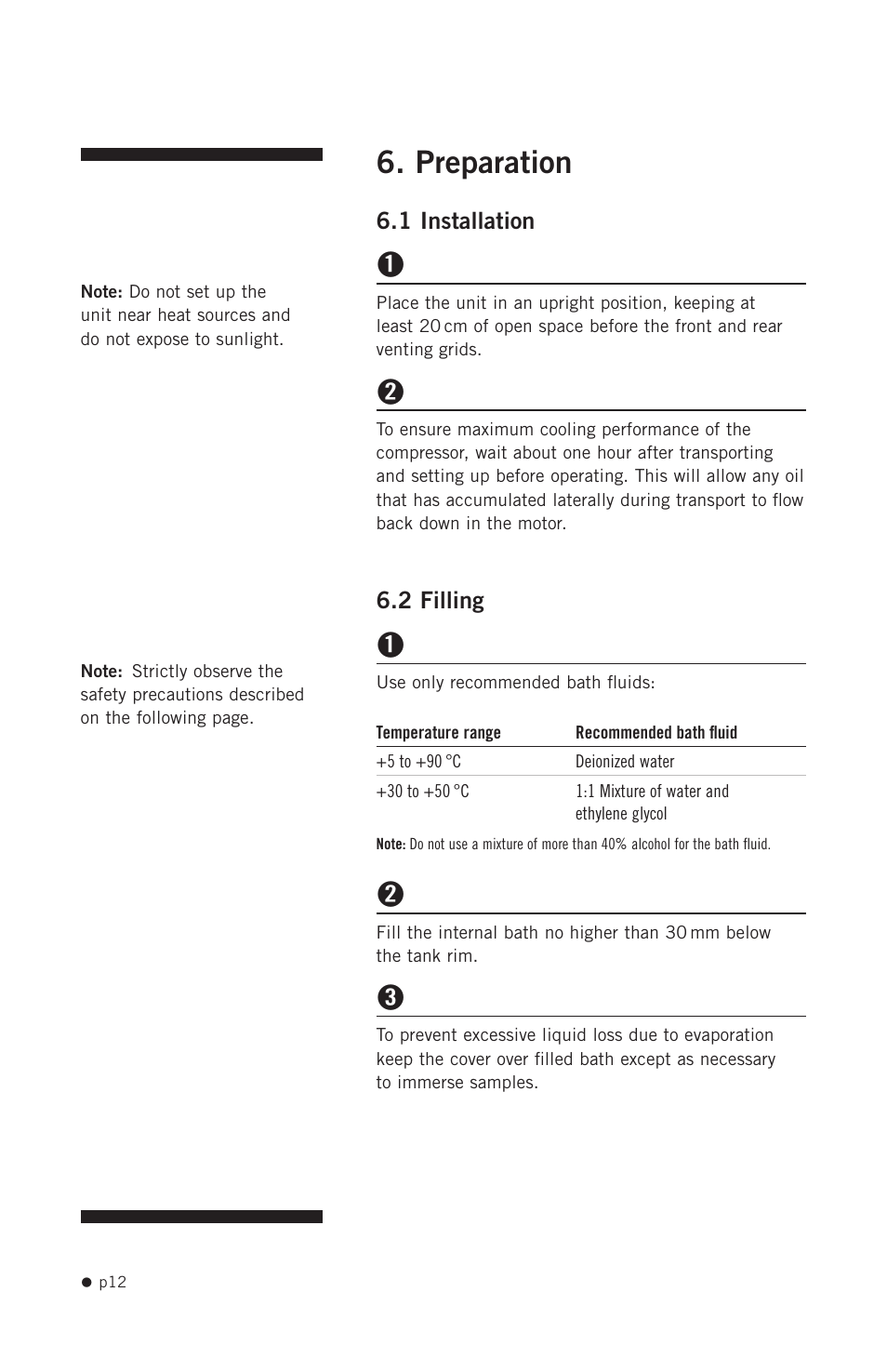 Preparation | Hoefer RCB20-PLUS User Manual | Page 20 / 34