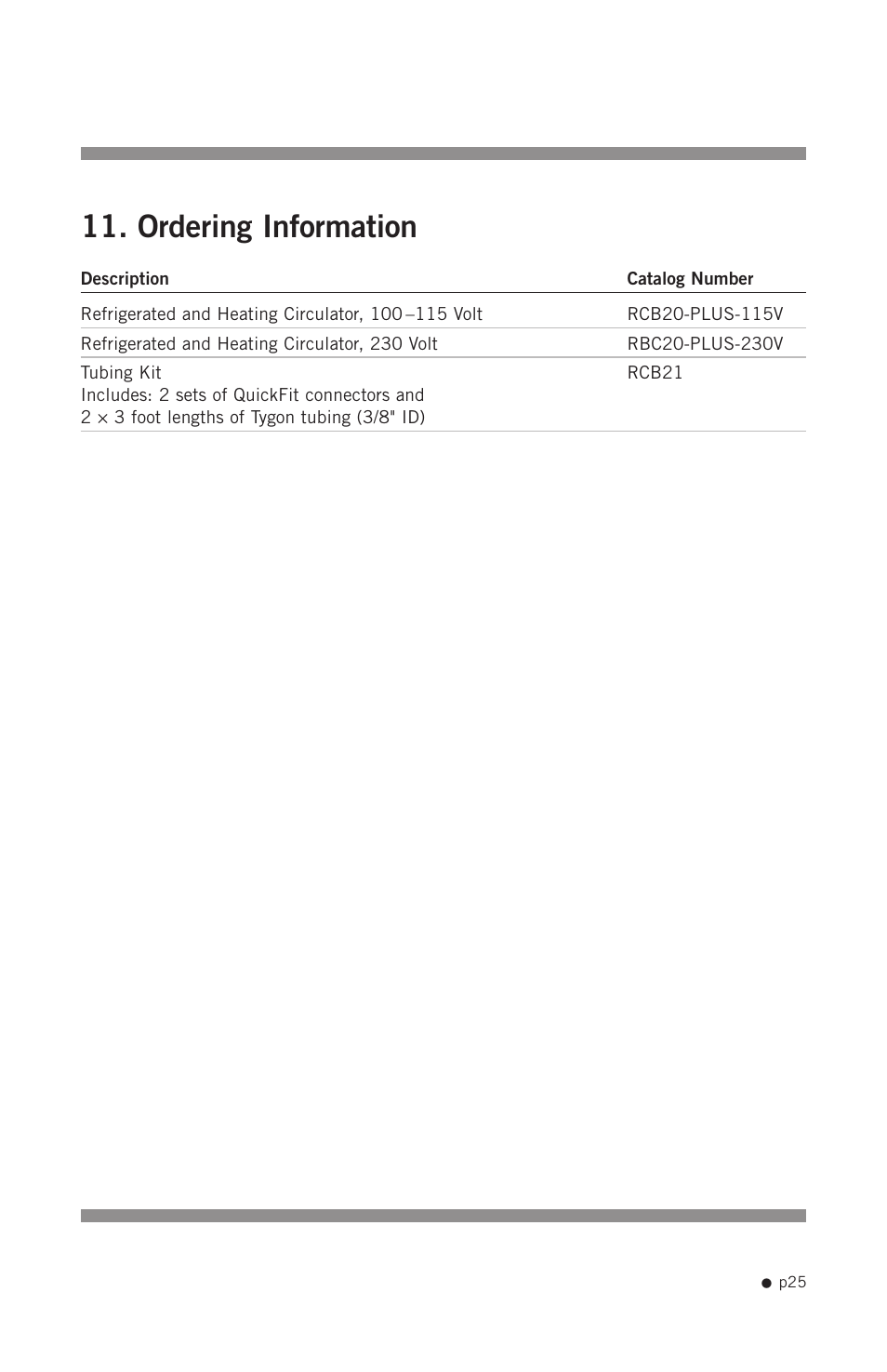 Ordering information | Hoefer RCB20-PLUS User Manual | Page 33 / 34