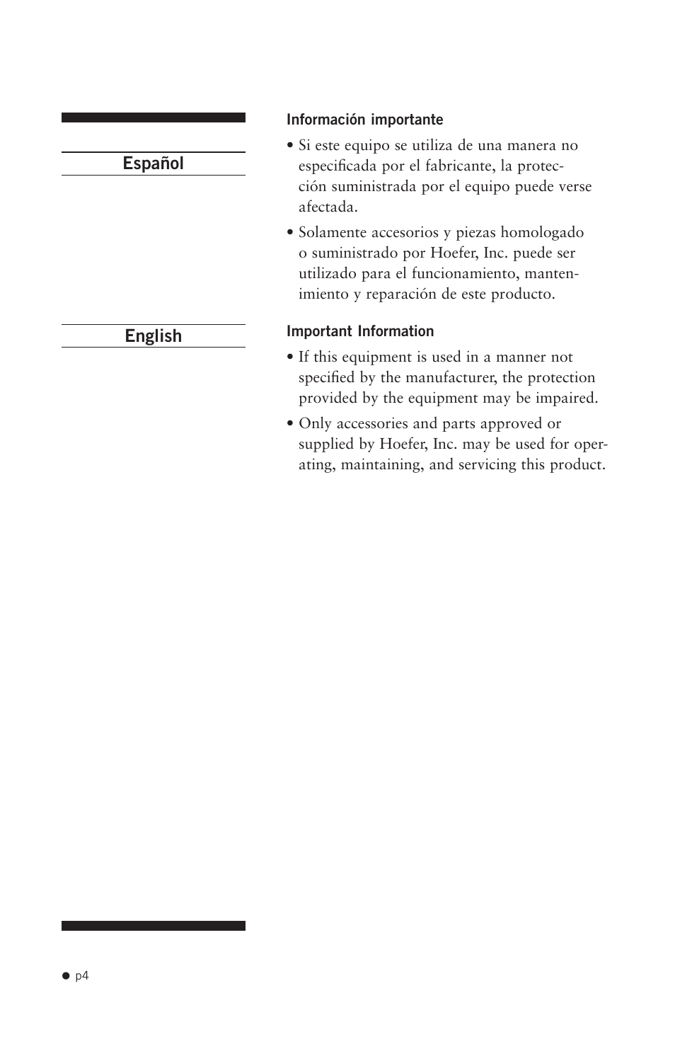 Hoefer FH225V User Manual | Page 12 / 19