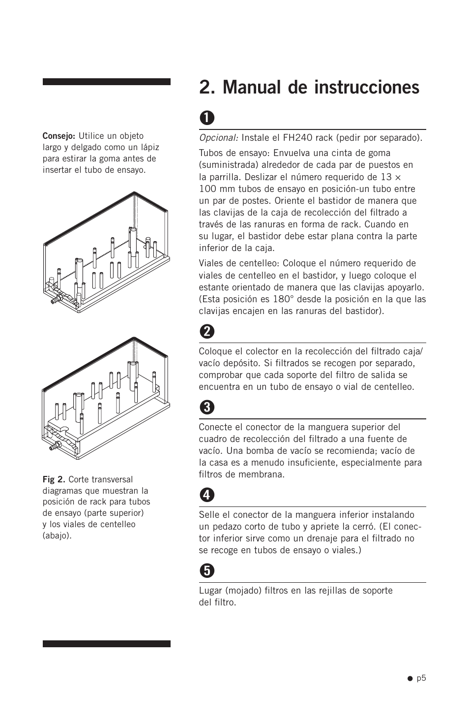 Manual de instrucciones | Hoefer FH225V User Manual | Page 13 / 19