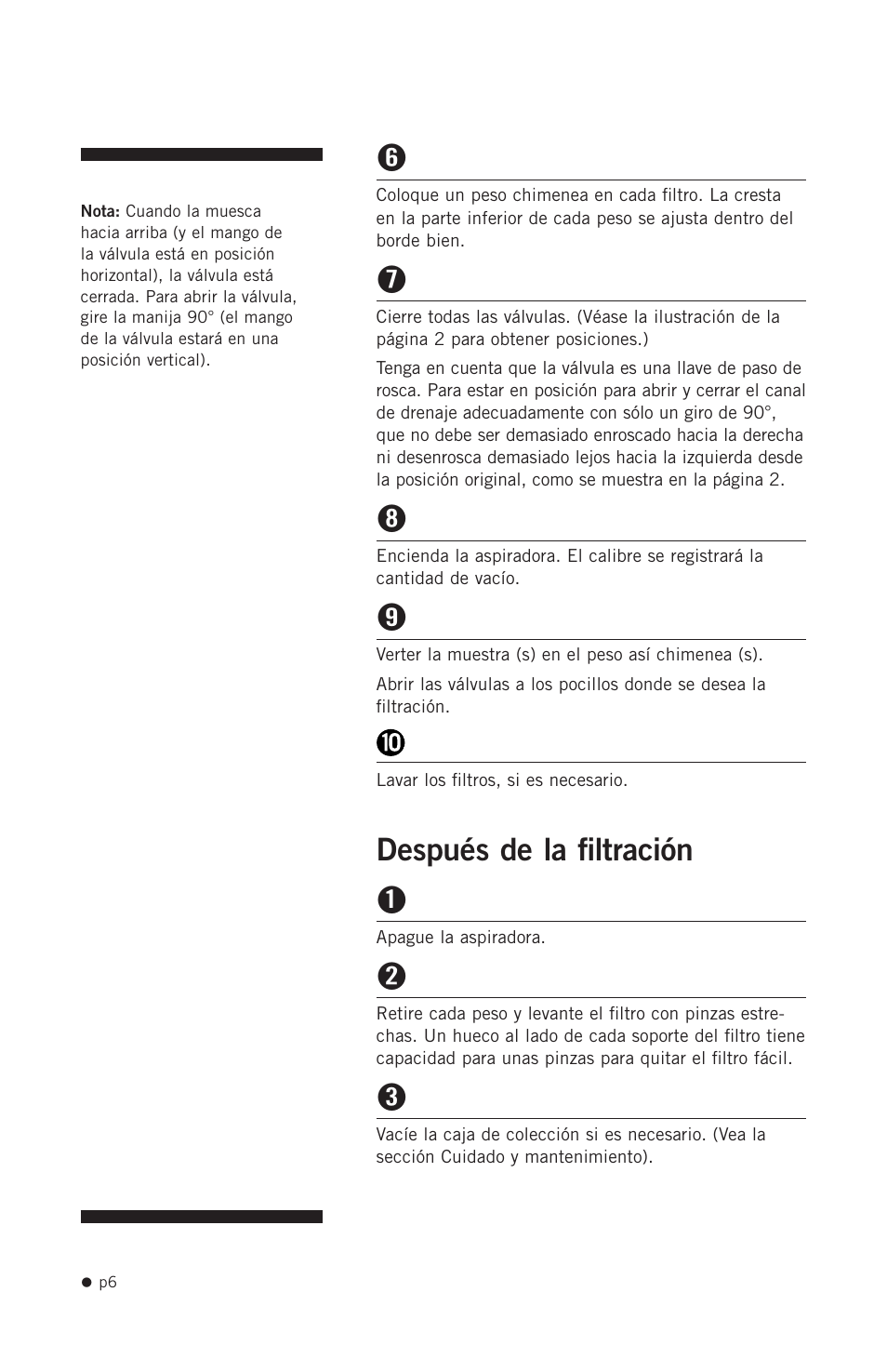 Después de la filtración 1 | Hoefer FH225V User Manual | Page 14 / 19