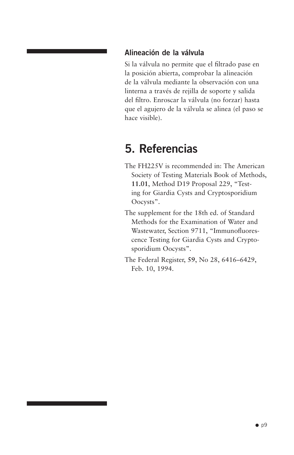 Referencias | Hoefer FH225V User Manual | Page 17 / 19