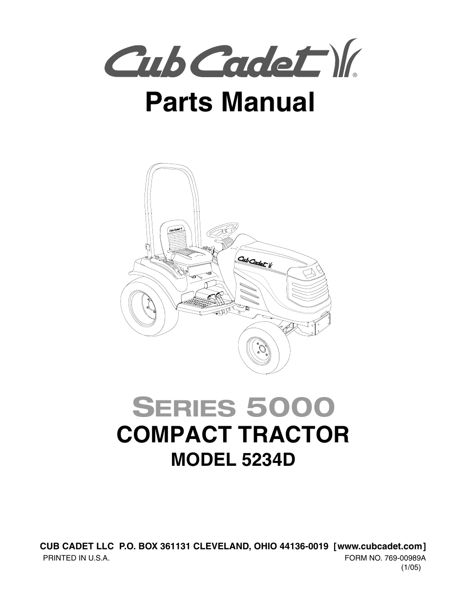 Cub Cadet 5234D User Manual | 48 pages