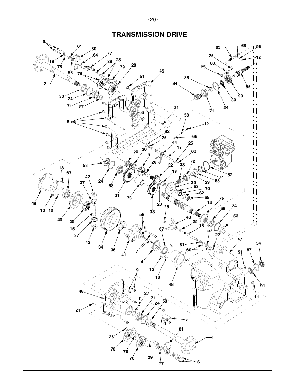 Transmission drive | Cub Cadet 5234D User Manual | Page 20 / 48