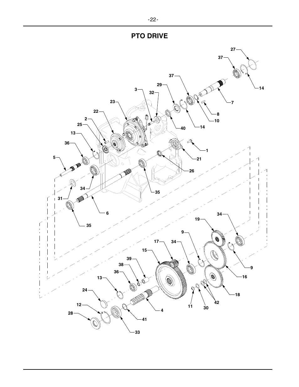 Pto drive | Cub Cadet 5234D User Manual | Page 22 / 48