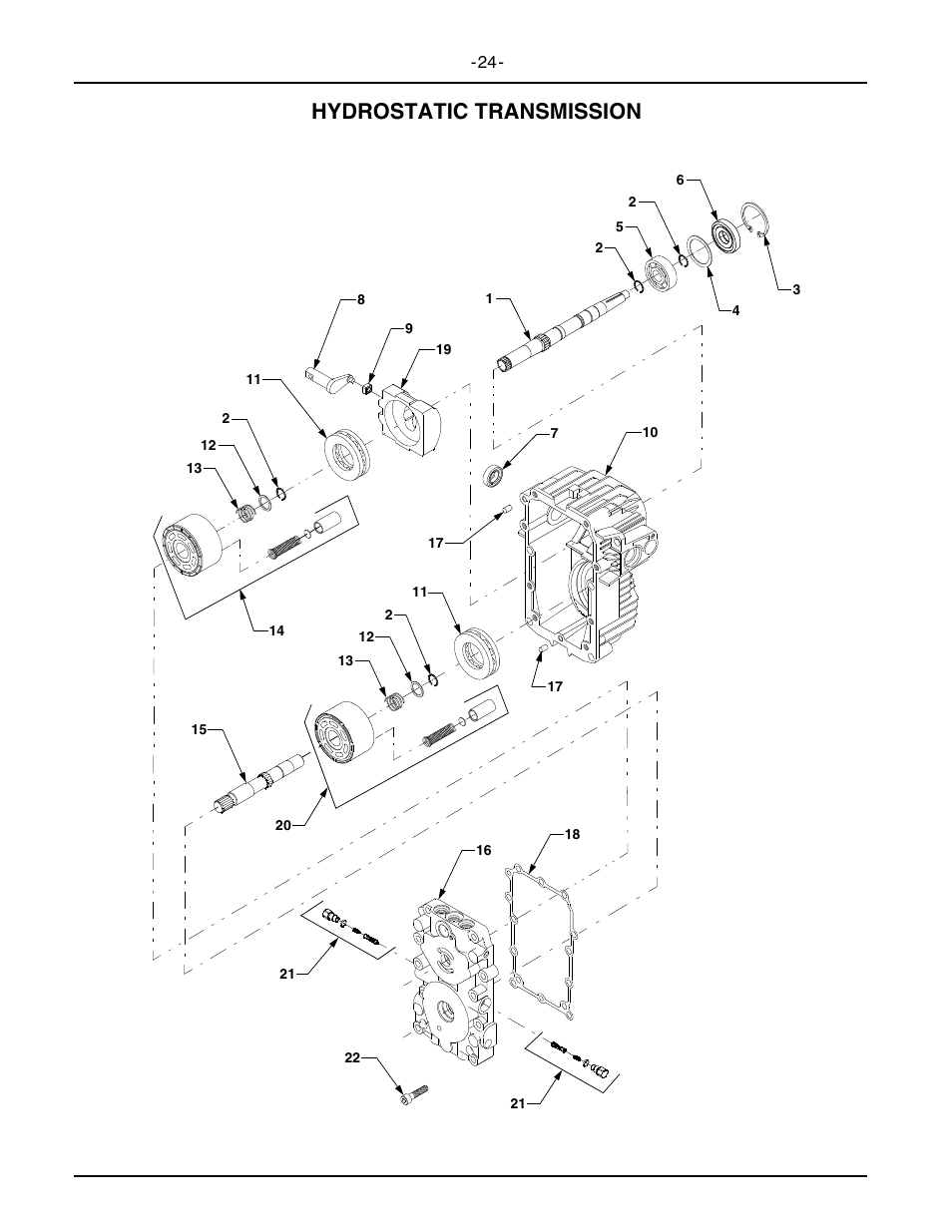 Hydrostatic transmission | Cub Cadet 5234D User Manual | Page 24 / 48