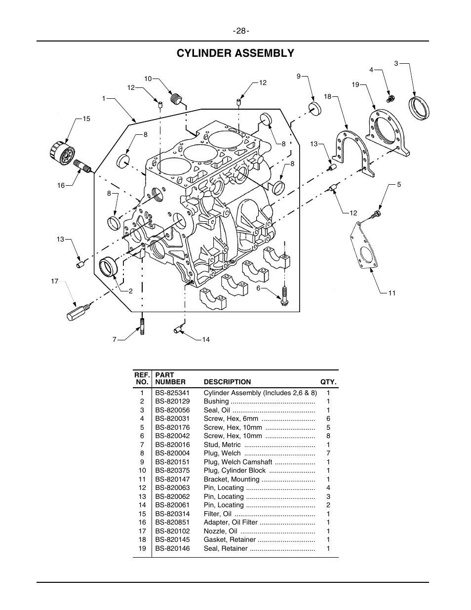 Cylinder assembly | Cub Cadet 5234D User Manual | Page 28 / 48