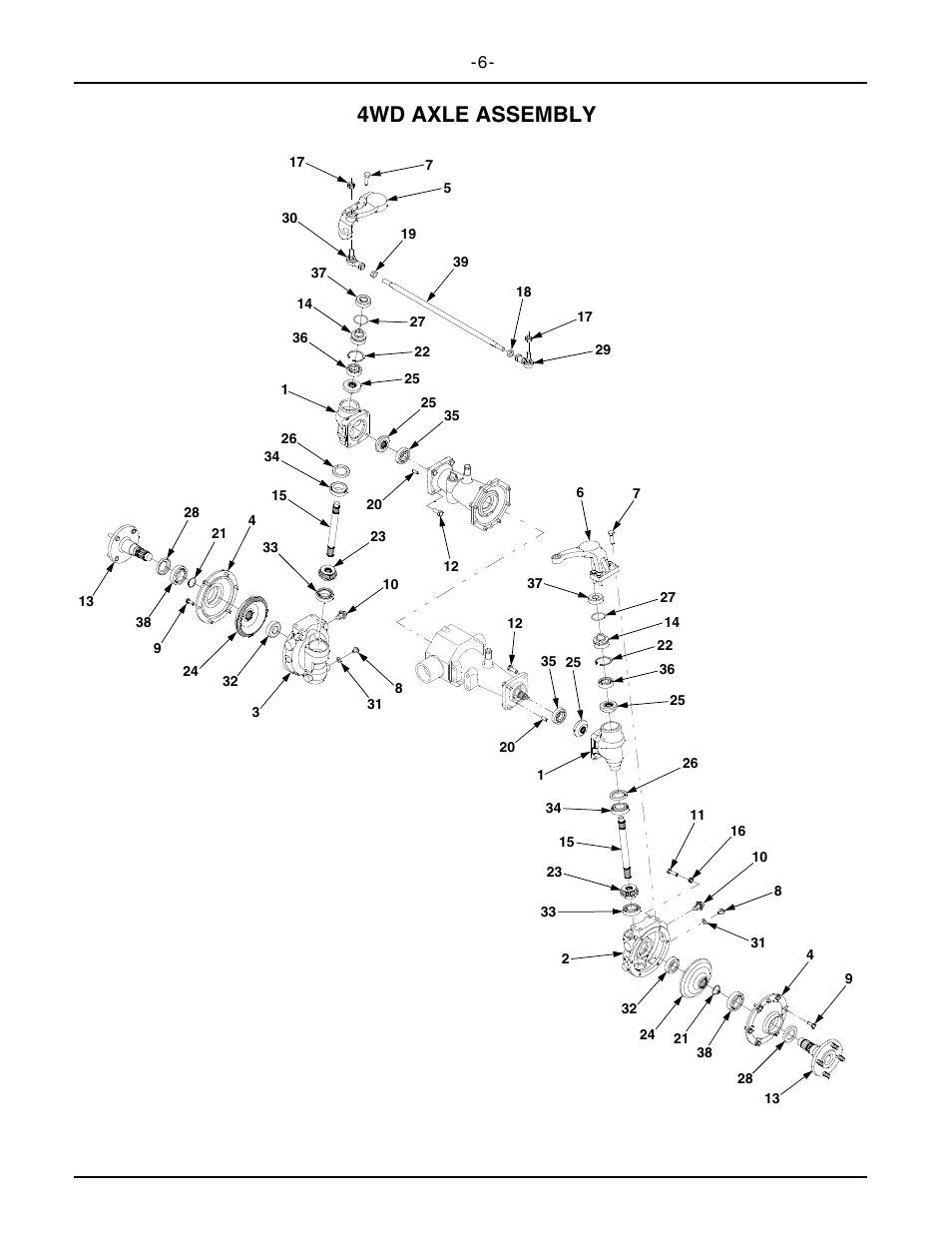 4wd axle assembly | Cub Cadet 5234D User Manual | Page 6 / 48
